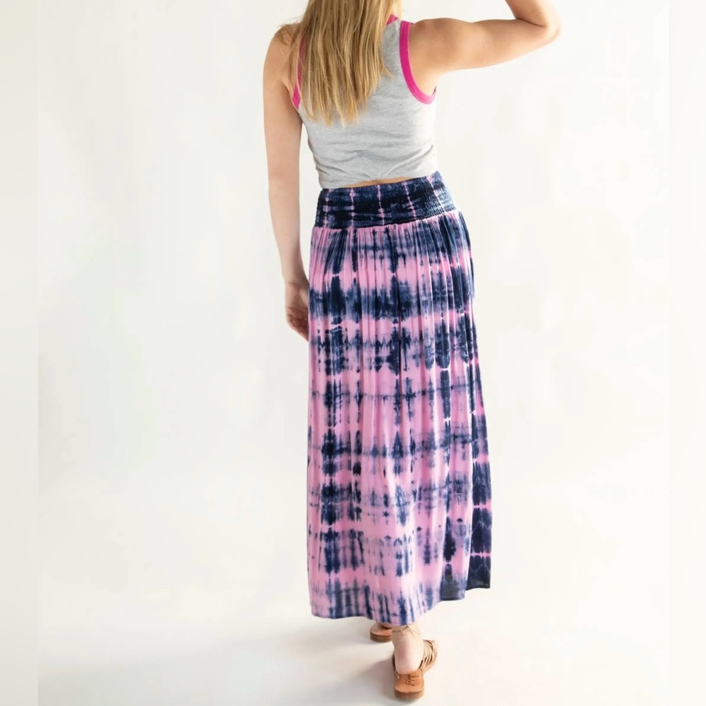 Natural Life Boho Hippie Tie Dye Maxi Skirt NWOT